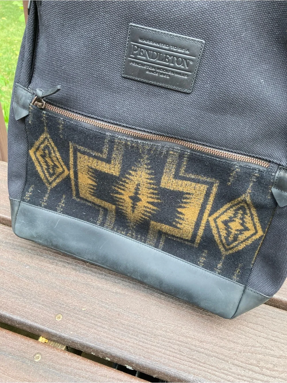 NWOT Pendleton Rock Point Backpack Black and Brown/Tan Southwestern Pattern